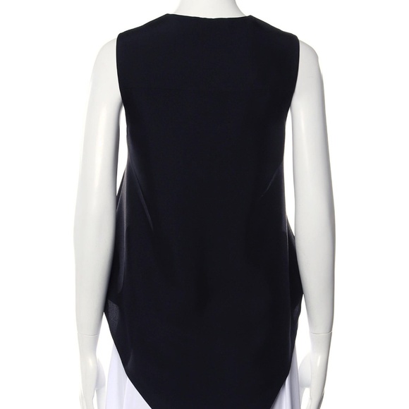 ALEXANDER WANG SILK V-NECK CROP TOP LONG BACK HOOK BACK CLOSURE SIZE M US 6 - Picture 3 of 4